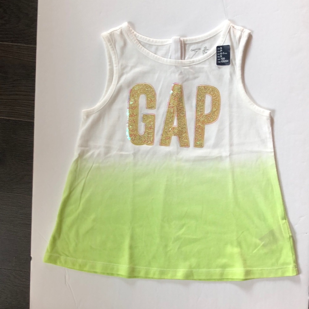 GAP girls ombré sequin tank size small 6/7